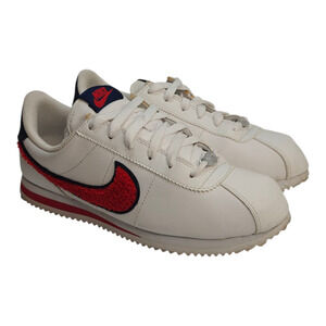 white Nike Cortez sneakers sz 6.5 Y